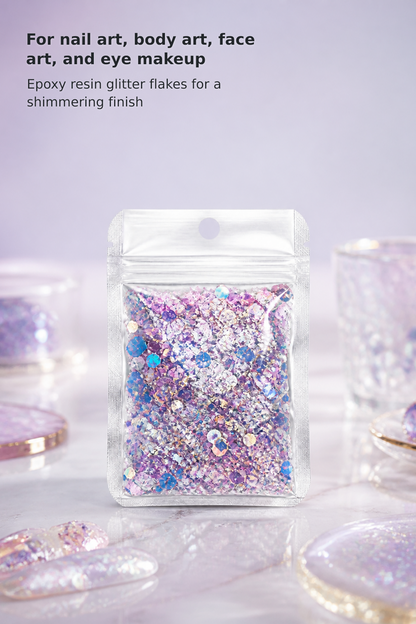 Iridescent Flake Glitter for Resin Crafts