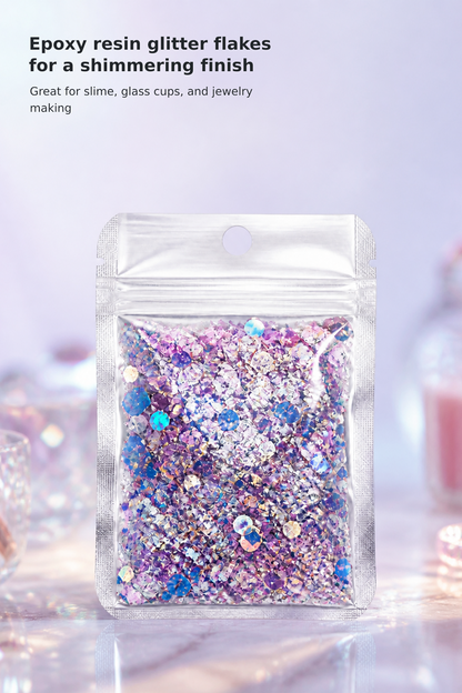 Iridescent Flake Glitter for Resin Crafts